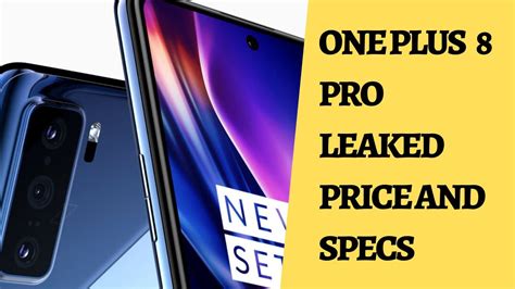 Oneplus 8 Pro Leaked Price And Specifications Youtube