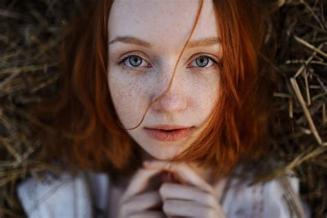 5616x3744 Blue Eyes Freckles Girl Woman Face Redhead Mia Sollis