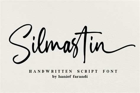 silmastin handwritten script font  fonts