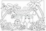 Coloring Jungle Pages Safari Animals Printable Scene Esl Baby Jeep Drawing Scenery Animal African Getcolorings Color Getdrawings Print Colouring Halloween sketch template
