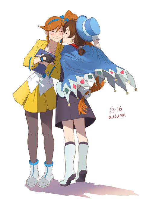 Trucy Wright And Athena Cykes Ace Attorney Drawn By Autumn Sacura