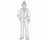 Apollo Justice Ace Attorney Handsome Coloring Pages sketch template