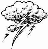 Storm Cloud Drawing Clipart Lightning Getdrawings sketch template