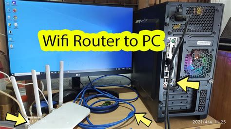 connect computer  router  ethernet cable youtube