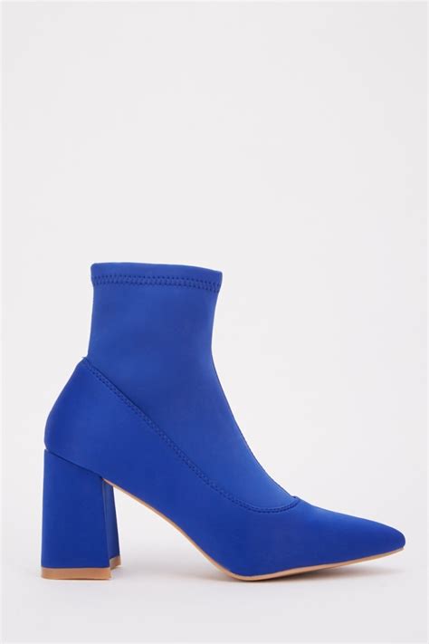 royal blue scuba ankle boots just 7