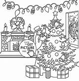 Christmas Coloring Pages Drawings Adults Thomas Train Tree Decorating Snowflakes Paintingvalley Print Popular sketch template