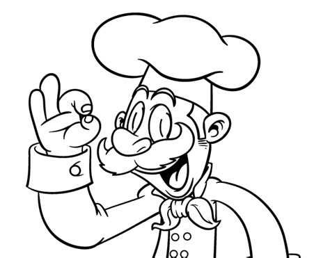 chef coloring page coloringcrewcom