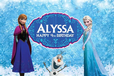 frozen birthday banner   personalized elsa party backdrop