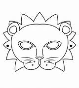 Maske Kinder Fasching Basteln Löwe Ausmalen Löwen Kostüm sketch template