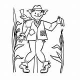 Scarecrow Erntedank Preschoolers Ausmalbild Kleurplaat Scarecrows Colouring Hawaiian Malvorlagen Q4 Protects sketch template