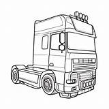 Vrachtwagen Topkleurplaat sketch template