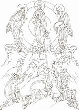Transfiguration Orthodox sketch template