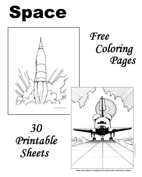 space coloring pages