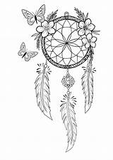 Catcher Dream Attrape Coloring Reve Tattoo Mandala Rêve Dessin Pages Dreamcatcher Drawing Coloriage Traumfänger Capteur Drawings Atrapasueños Color Adult Patterns sketch template