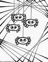 Coloring Halloween Pages Spiders Spider Baby Kids Witch Happy sketch template
