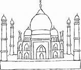 Mahal Taj Hinduismo Visuels Zeichnung sketch template