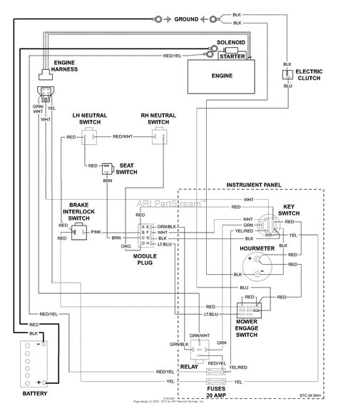 scag stca ka sn   parts diagram  electrical schematic kawasaki kohler