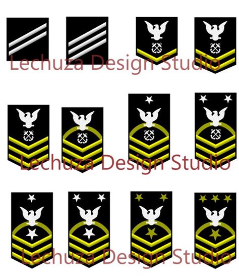 Navy Enlisted Rank Stripes Svg Cutting Design Files You