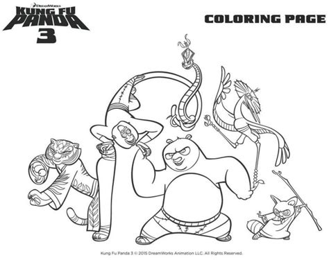 printable kung fu panda coloring pages