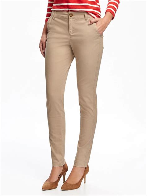 mid rise skinny everyday khakis for women old navy khaki pants