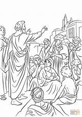 Preaching Pentecost Cornelius Supercoloring Apostol Pinksteren Printables sketch template