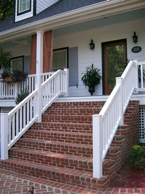 brick front porch steps ideas   house pinterest front porch