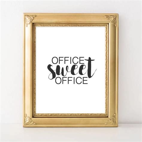 office sweet office printable printable office art office wall art