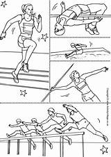 Olympic Pintar Atletismo Olympische Fisica Athletes Atleta Sporten Colorare Activityvillage Detailed sketch template