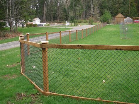 image result  wood chainlink fence diy dog fence dog fence
