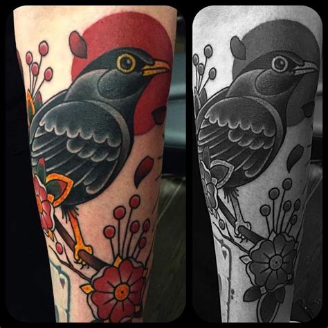 instagram photo  sebastian kristen apr    pm utc black bird tattoo birds