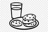 Cookies Milk Clipart Coloring Plate Pages sketch template