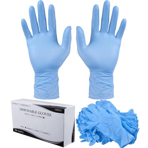 powder  nitrile disposable gloves  latex vinyl exam large