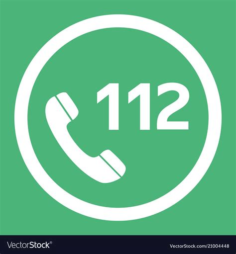 emergency call number  flat design icon vector image