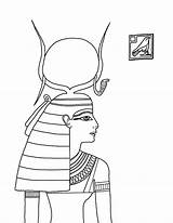 Hathor Drawing Line Printable Colorable Representation Kv Based Her Joanannlansberry sketch template