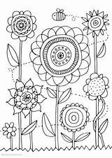 Colorare Kunst Blumen Zeichnen Disegni Libri Kinder Pagine Mosaico Ankepanke sketch template