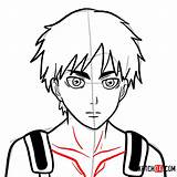 Titan Attack Eren Draw Face Jaeger Anime Step Sketchok sketch template