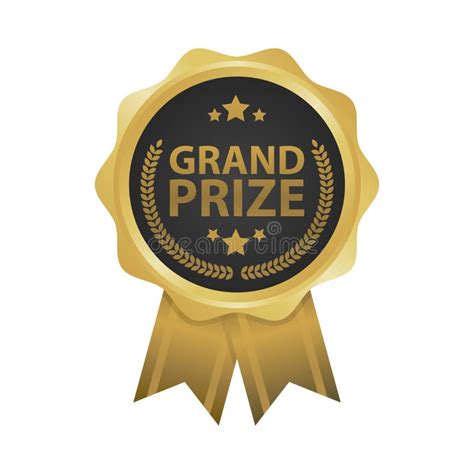 grand prize win gold badges vector illustration stock vector illustration  packaging icon