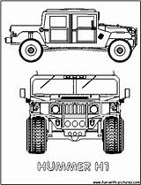 Hummer Coloring H1 Pages Fun Printable sketch template