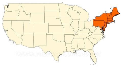 map  northeast usa  capitals