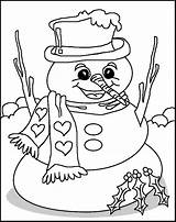 Snowman Coloring Pages Kids sketch template