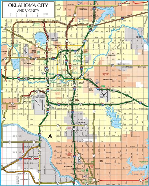 Oklahoma City Road Map