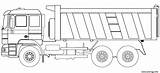 Camion Coloriage Dump Colorier Chantier Imprimé Camions Américain Coloriages sketch template