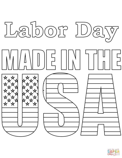 labor day    usa coloring page  printable coloring pages