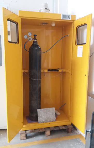 Vented One Gas Cylinder Safety Storage Cabinet With
