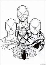 Spiderman Coloring Spider Pages Iron Spidermen Deadpool Suit Print Cartoon Color Baby Venom Printable Four Online Drawing Colouring Cute Getcolorings sketch template