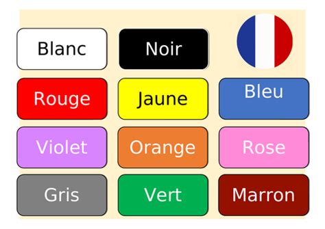 colours french les couleurs teaching resources