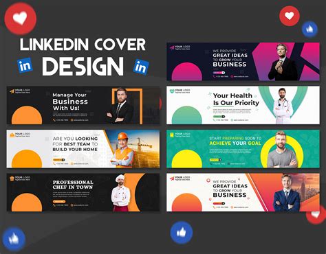 linkedin cover design  behance
