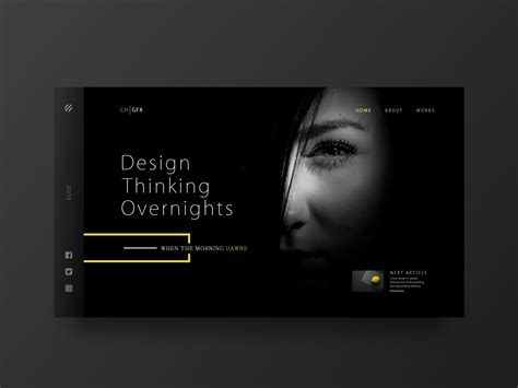 dark theme website header design  akib rahman eham  dribbble