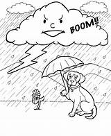 Weather Coloring Pages Cloud Hot Sheets Clouds Cartoon Library Clipart April Rocks Storm sketch template