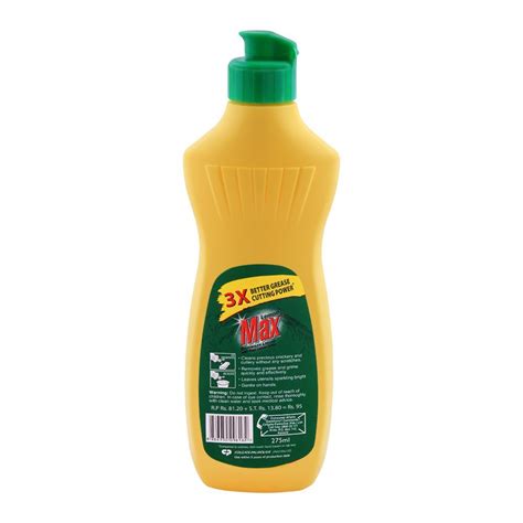 buy lemon max dishwash liquid bottle  lemon juice ml   special price